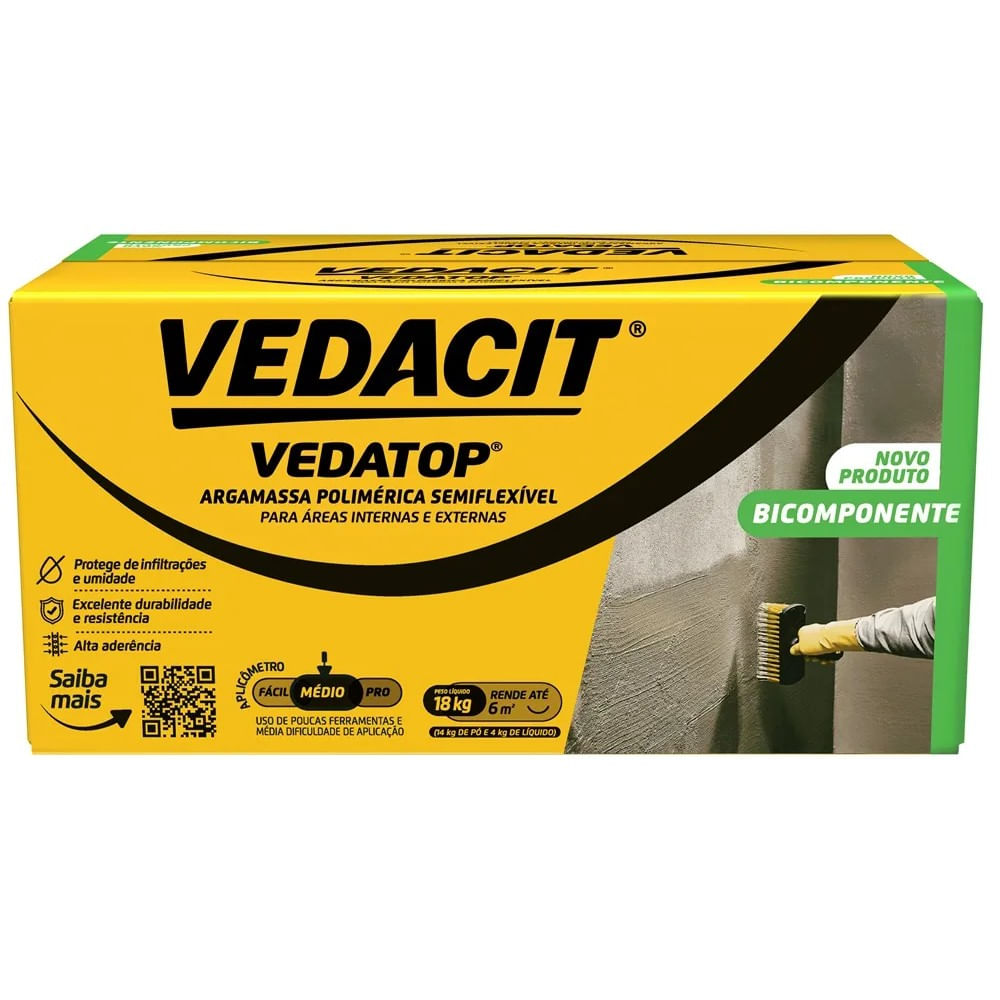 Impermeabilizante Vedatop Bicomponente Vedacit 18kg