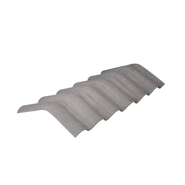 Cumeeira de Fibrocimento Brasilit Normal 110x53cm 6mm 10° Cinza Telha Brasiit Cumeeira de Fibrocimento 110x53cm 6mm Normal 10° Cinza