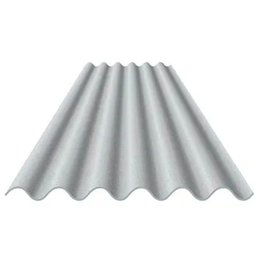 Telha Ondulada de Fibrocimento Brasilit 1,22m x 1,1m 6mm Telha Ondulada 1,22x1,1m 6mm Brasilit