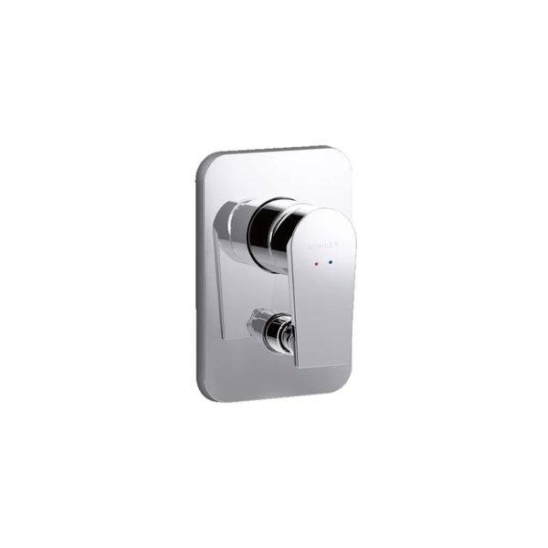 Acabamento para Misturador Monocomando com Desviador Taut Cromado Kohler Acabamento Para Misturador Monocomando Com Desviador Para Chuveiro E Banheira Taut Cromado Kohler