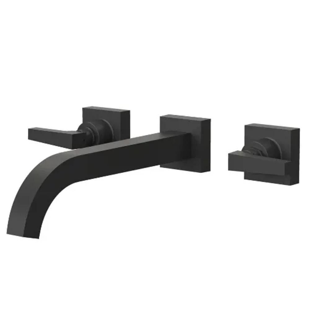 Misturador para Lavatório de Parede Bella Clássica Black Matte Fani Misturador Bella Clássica p/ Lavatório de Parede Black Matte Fani