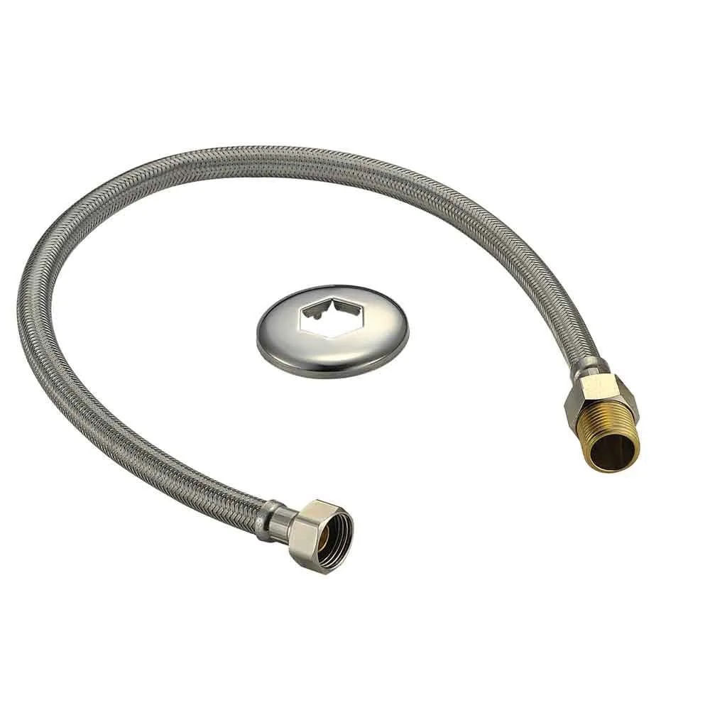 Flexível de inox trançado 1/2" x 60cm cromado Esteves