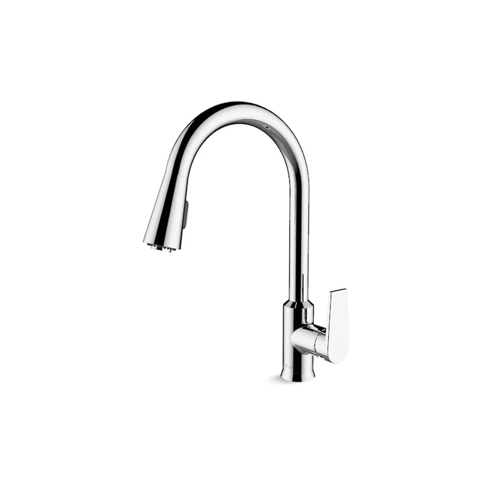 Misturador Monocomando de Mesa para Cozinha Kohler Taut com Ducha Removível Cromado Misturador Monocomando De Mesa Para Cozinha Com Ducha Removível Taut Cromado Kohler