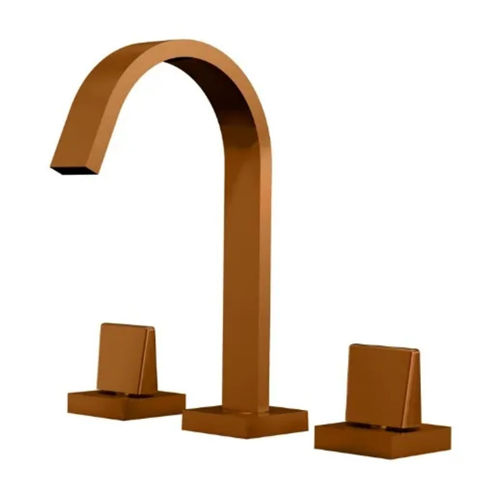 Misturador para Lavatório de Mesa Fani Prima Bica Alta Rose Gold Misturador Prima para Lavatório de Mesa Bica Alta Rose Gold Fani