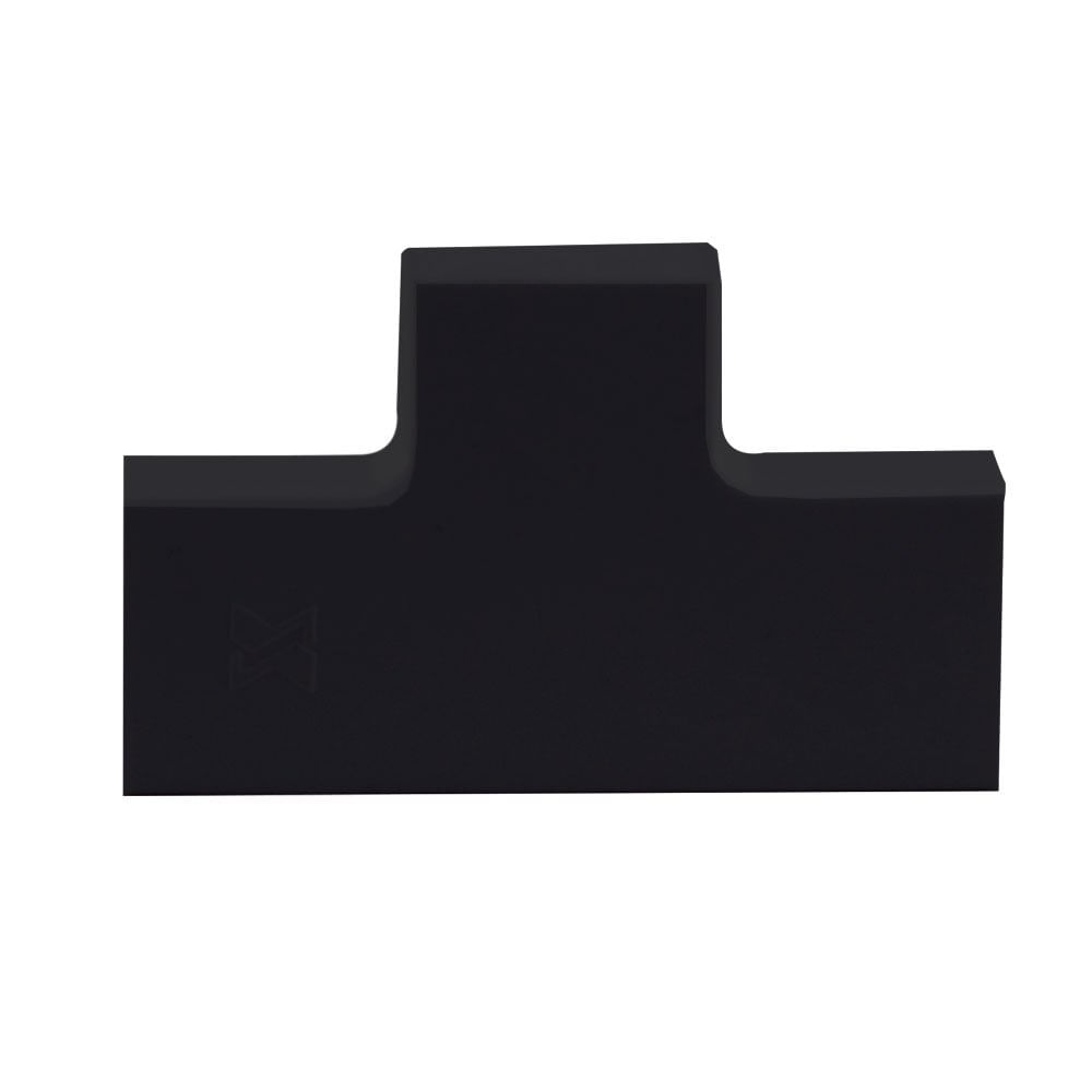 Conector T  Para Canaleta Plástica Preto Forceline