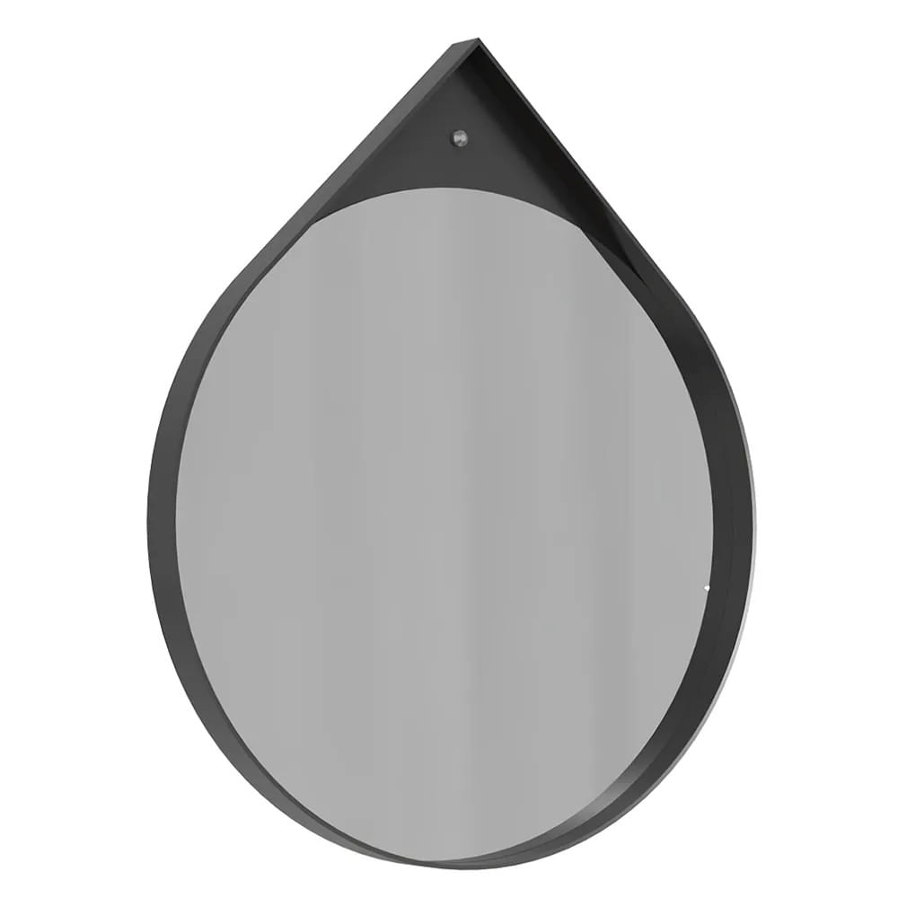 Espelheira Redonda Cadiz 80cm Preto Fosco Darabas Agardi Espelheira Cadiz Preto Fosco 80cm Darabas Agardi
