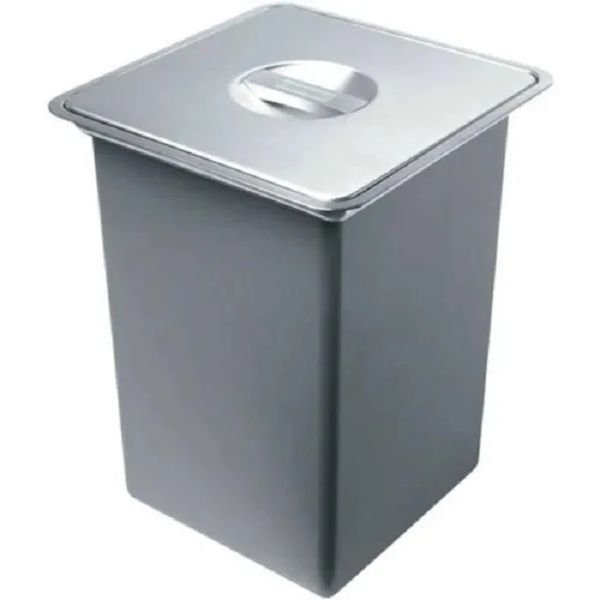 Lixeira de Sobrepor Quadrada Franke Smart 10 Litros Aço Inox Escovado Lixeira de Sobrepor Quadrada 10 Litros Franke