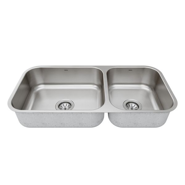 Cuba Dupla Mekal CD-50/34 em Aço Inox 304 Escovado 86x40cm Cuba Dupla CD-50/34 Escovada Em Aço Inox 304 86x40x20/17cm Mekal