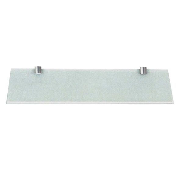 Prateleira Multiuso de Vidro 40x10cm com Suporte Cromado Rack System Prateleira multiuso 40x10cm incolor Rack System