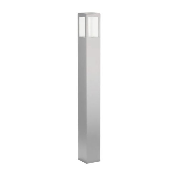 Poste Baliza 700mm Alumínio Lente Vidro 1XE27 Branco Fosco Blumenau Iluminação