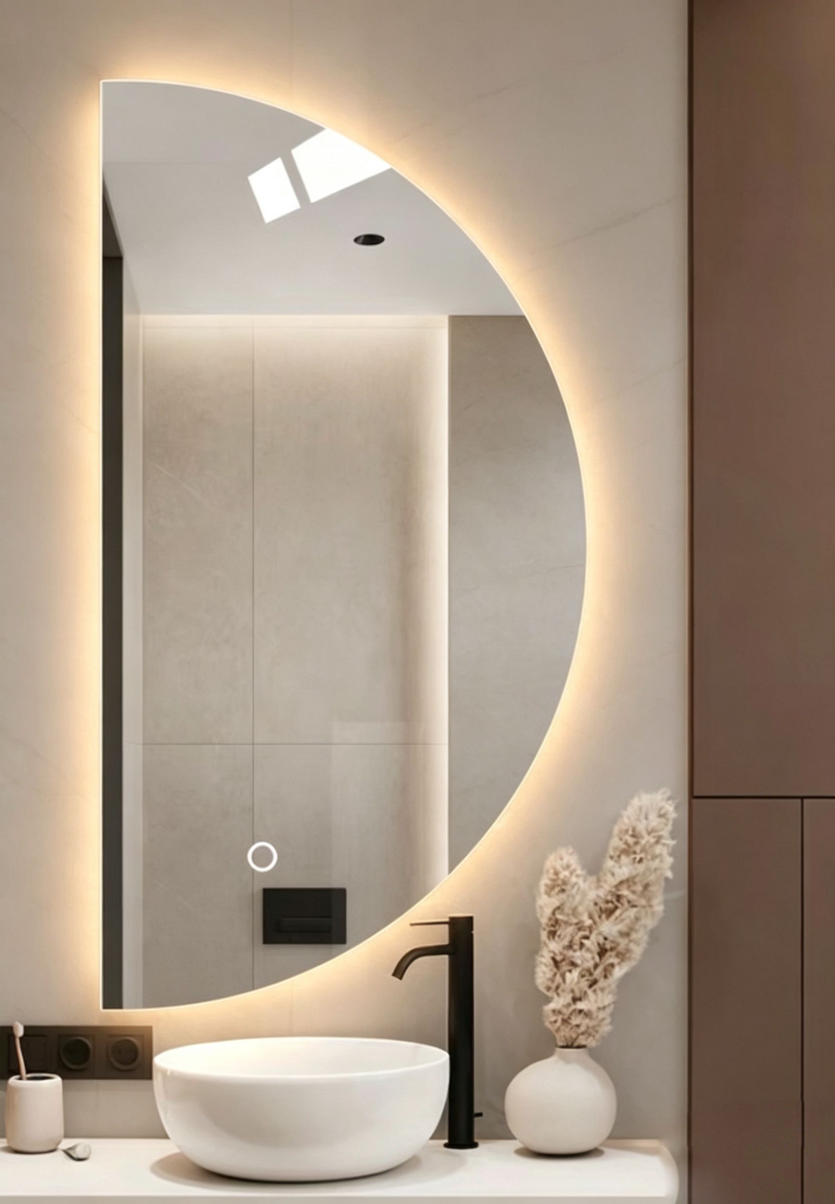 Espelho De Parede Meia 40X80Cm Lu Led Alterna