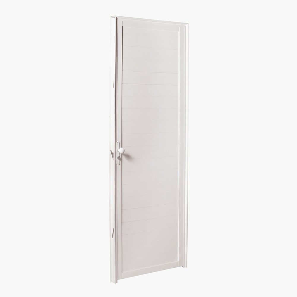 Porta Lambril de Alumínio Fortsul Branco com Fechadura Esquerda 210x90cm