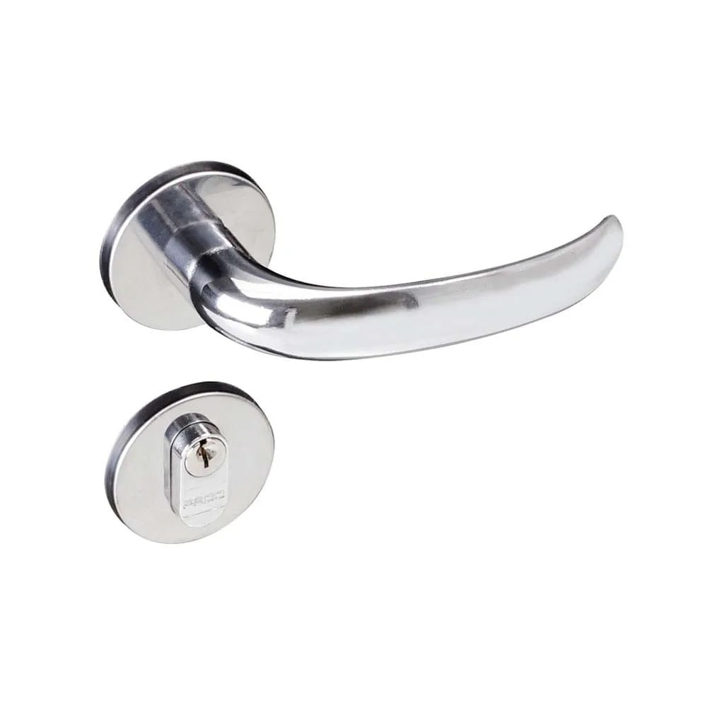 Fechadura Externa Pado Concept 406 40mm com Roseta Cromada Fechadura Zm Concept Rr1 406-40 Externa Cr Pado