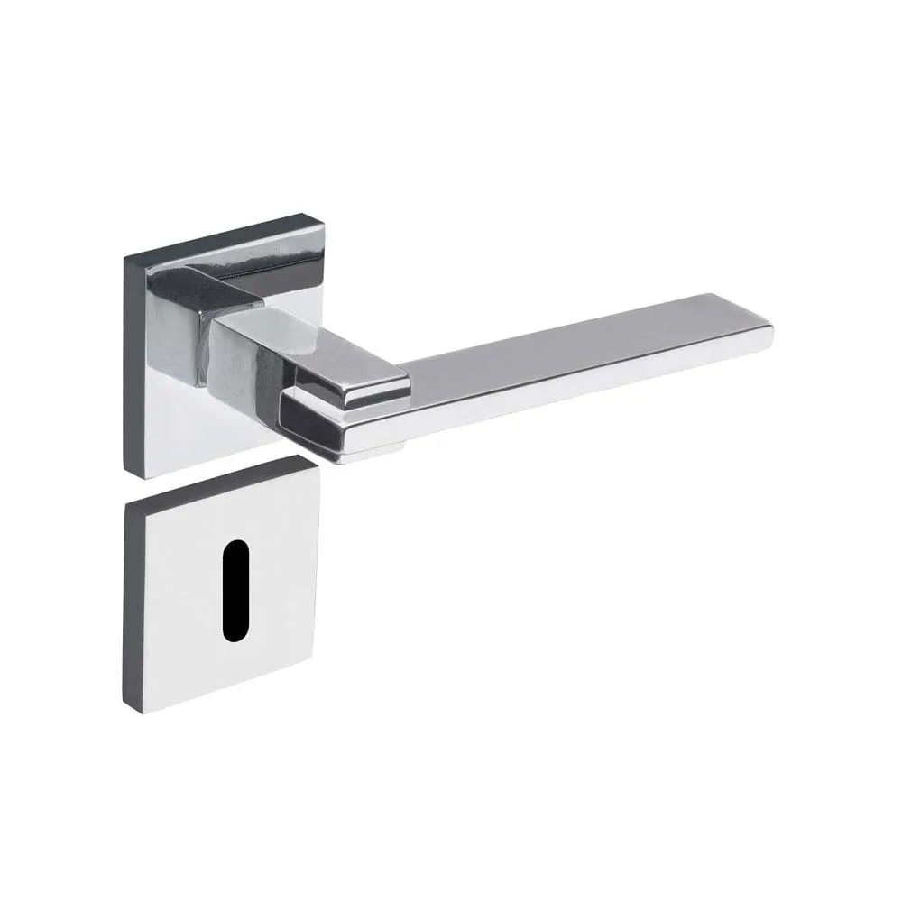 Fechadura Interna Pado Nina 221-90 de Embutir Aço Zamac Cromada 55mm Fechadura Zm Nina Rq2 221-90 Interna Cr Pado