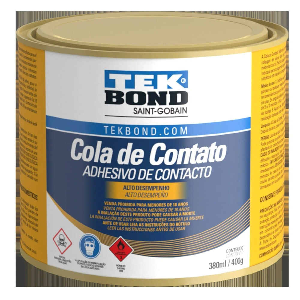 Cola de Contato Tekbond 400g em Lata Cola de Contato 400g Tekbond