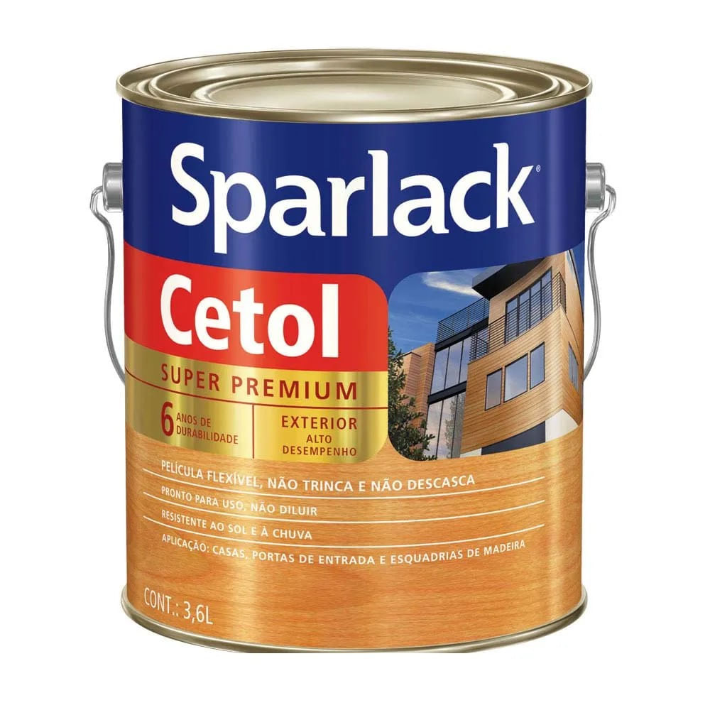 Verniz Super Premium Cetol 6 Anos Brilhante Mogno 3,6l Sparlack