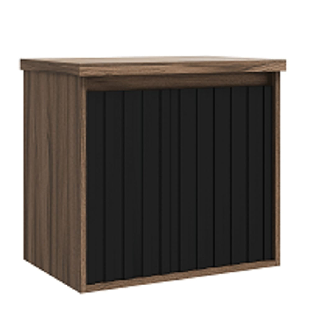 Gabinete para Banheiro Atenas 60cm MDF Terracota e Preto Darabas Gabinete Atenas Terracota Preto 60cm Darabas Agardi