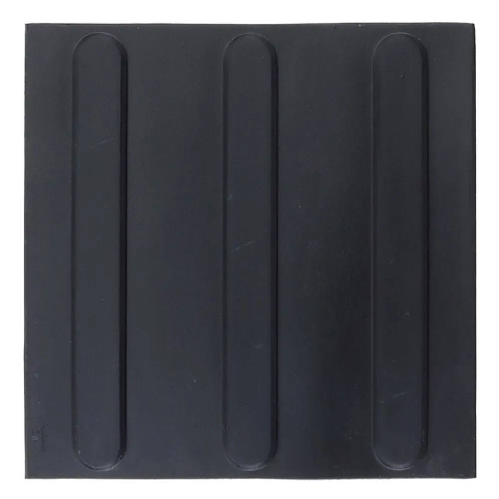 Piso Tátil Direcional de Borracha 25x25cm com 4 Peças Daud Piso Tatil Direcional 25x25cm 4 Peças Daud