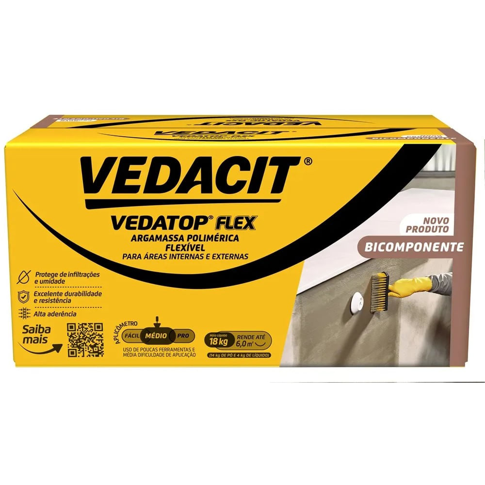 Impermeabilizante Vedatop 5000 Flex Vedacit 18kg Impermeabilizante Vedatop 5000 Flex Caixax 18Kg Vedacit