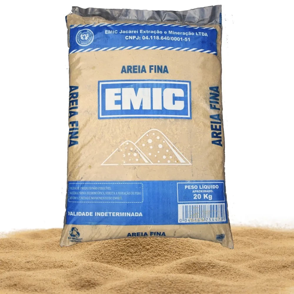 Areia Fina Ensacada Emic 20kg Areia Fina Ensacada 20Kg Emic