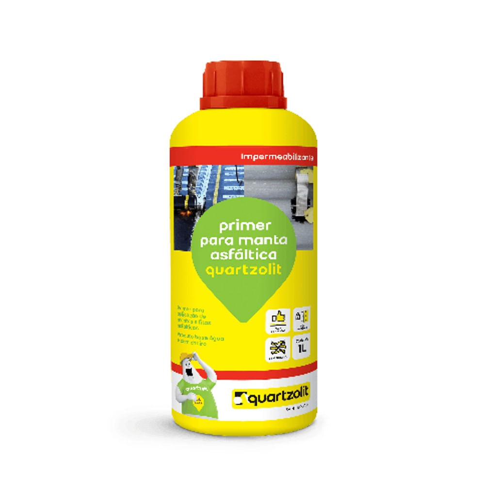 Primer para Manta e Fita Asfáltica Quartzolit 1L Primer Para Manta E Fita Frasco 1L Quartzolit