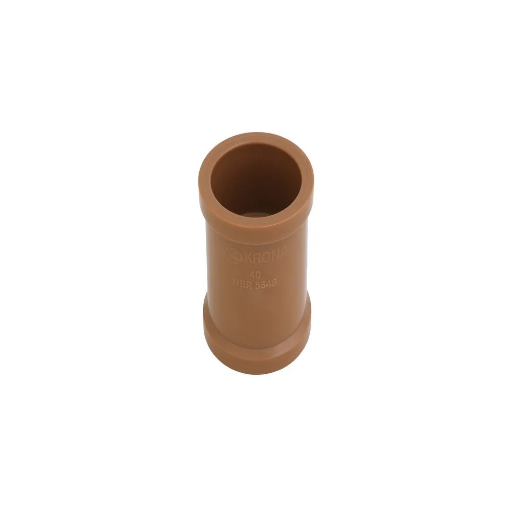 Luva Soldável de PVC 50mm Marrom Krona Luva Soldável 50mm Pvc Marrom Af Krona