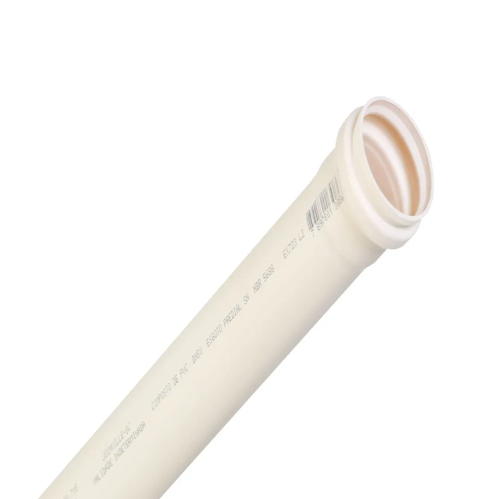 Tubo de Esgoto PVC 50mm 3 Metros Krona Tubo Esgoto 3 Metros 50mm Krona