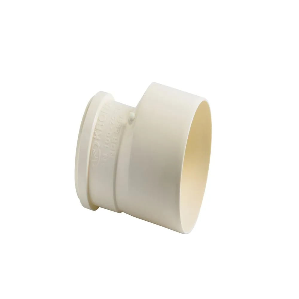 Redução Excêntrica para Esgoto Primário Krona 75x50 mm em PVC Redução Excêntrica Esgoto Prim Dn 75x50 Krona