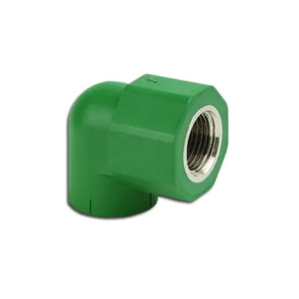 Joelho Misto 90 Graus com Rosca Fêmea PPR 20mm x 1/2 Tigre Joelho Com Rosca Fêmea PPR 20x1/2 Tigre