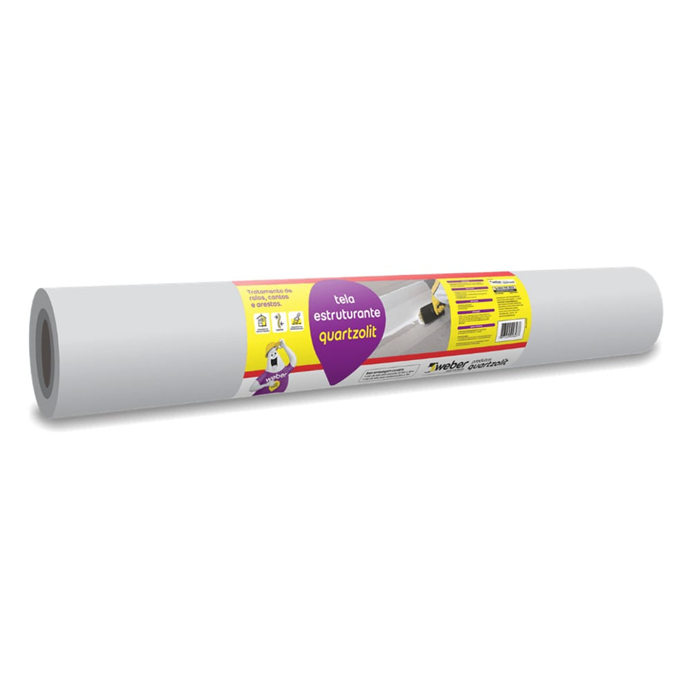 Tela Estruturante para Impermeabilização Quartzolit 73cm x 10m Branca Tela Estruturante 73CM Quartzolit