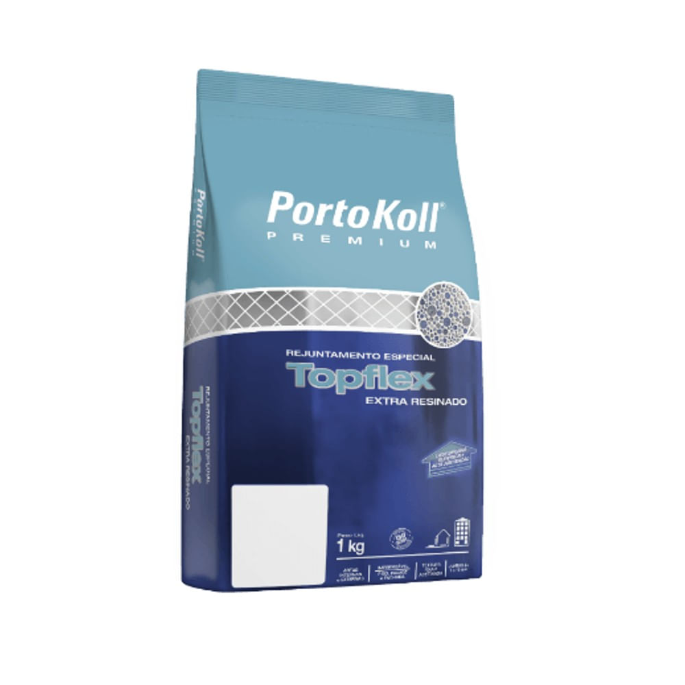 Rejunte para Porcelanato Top Flex Portokoll Areia 1kg Rejunte Porcelanato Areia 1kg Top Flex Portokoll