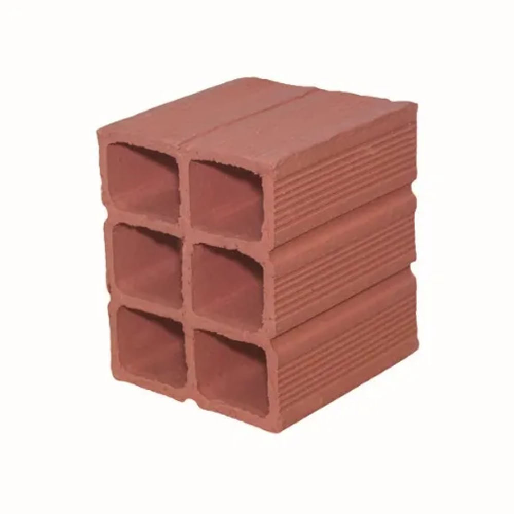Bloco Cerâmico 6 Furos 14x19x14cm Nova Conquista