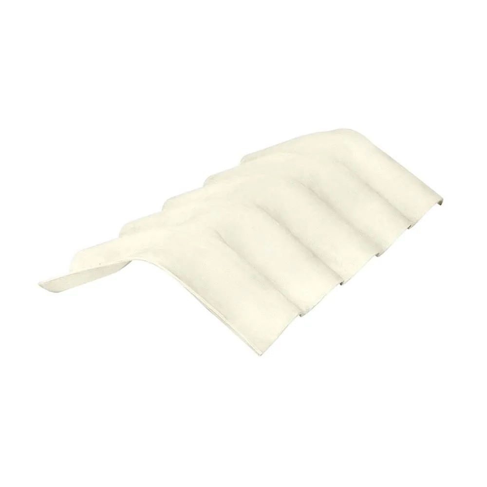 Cumeeira Universal Brasilit Top Comfort Fibrocimento 110x42cm 6mm Branca Telha Brasilit Cumeeira de Fibrocimento 110x42cm 6mm Top Comfort Universal Branca