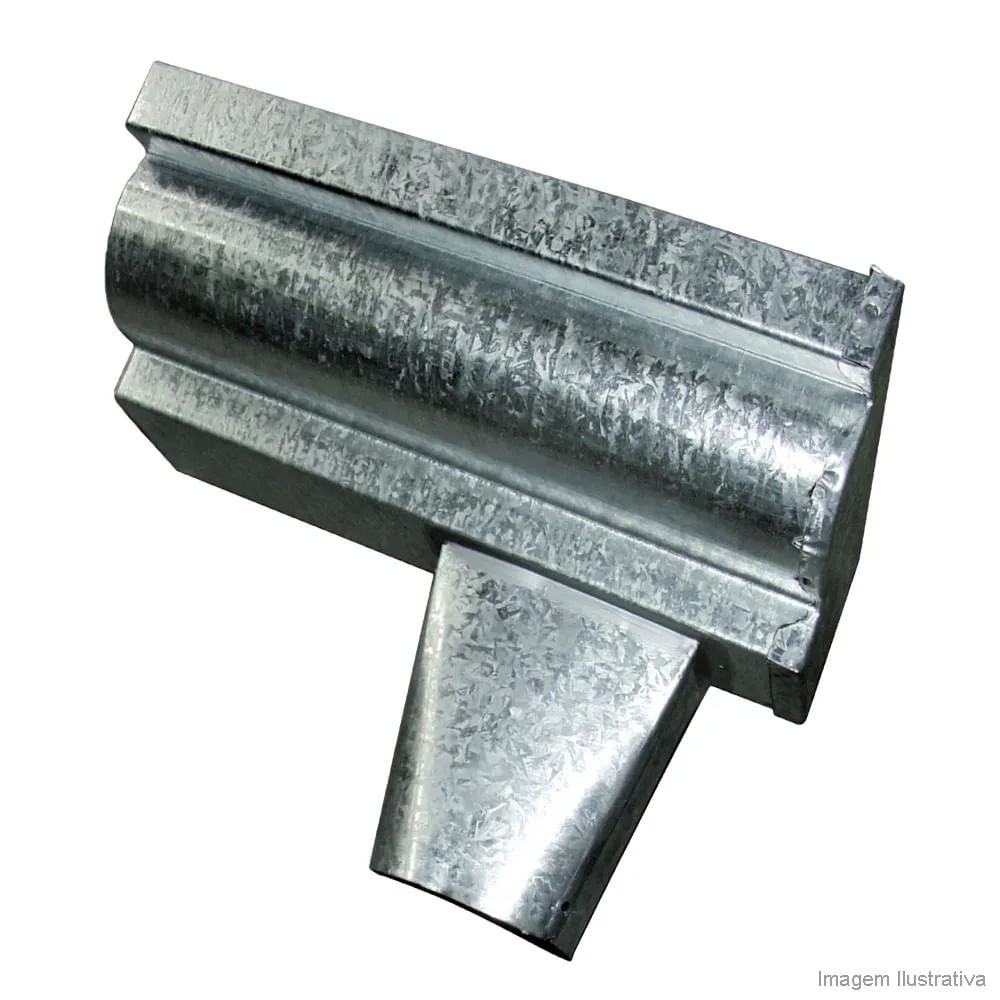 Terminal com Bocal Galvanizado 33 Pol. Direito Calhaforte Terminal com bocal galvanizado 33" direito Calhaforte