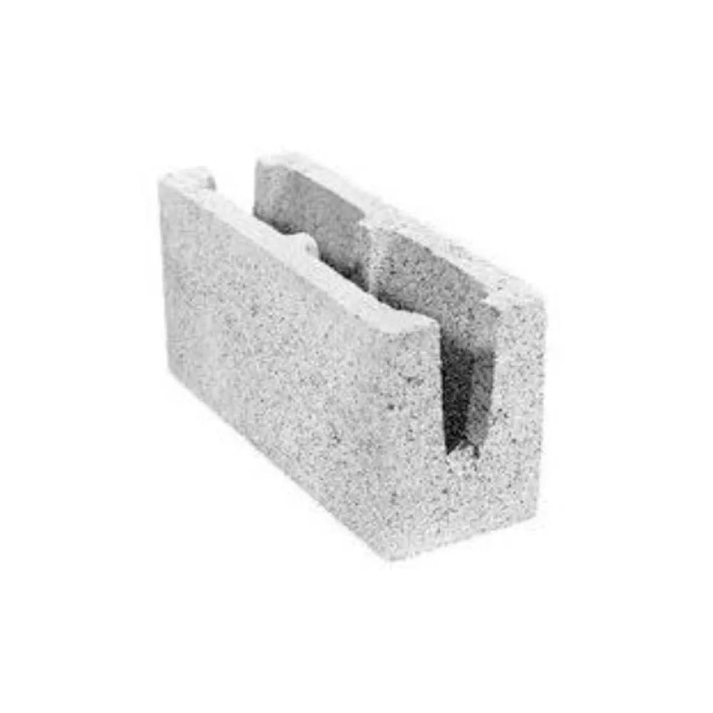 Bloco Canaleta de Concreto Rústica Vedação 14x19x39cm Ramos