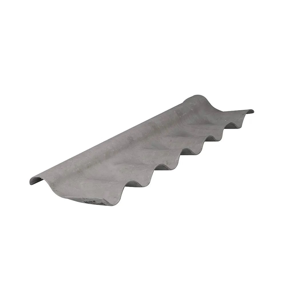 Cumeeira Articulada Superior de Fibrocimento 110x53cm 6mm Cinza Brasilit Telha cumeeria de fibrocimento 110x53cm 6mm Articulada superior cinza Brasilit