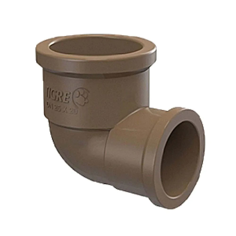 Joelho de Redução 90° Soldável 25mm x 20mm Tigre Joelho de Redução 90° Soldável 25mmx20mm Tigre