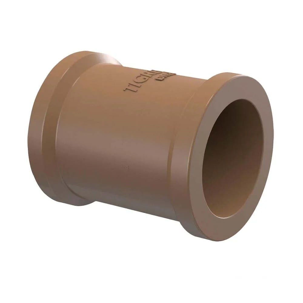 Luva Soldável 50mm Tigre em PVC Marrom Luva Soldável 50mm Tigre
