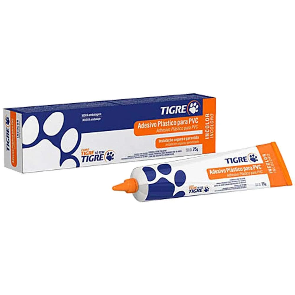 Adesivo para PVC Incolor Bisnaga 75g Tigre Adesivo PVC Incolor Bisnaga 75g Tigre