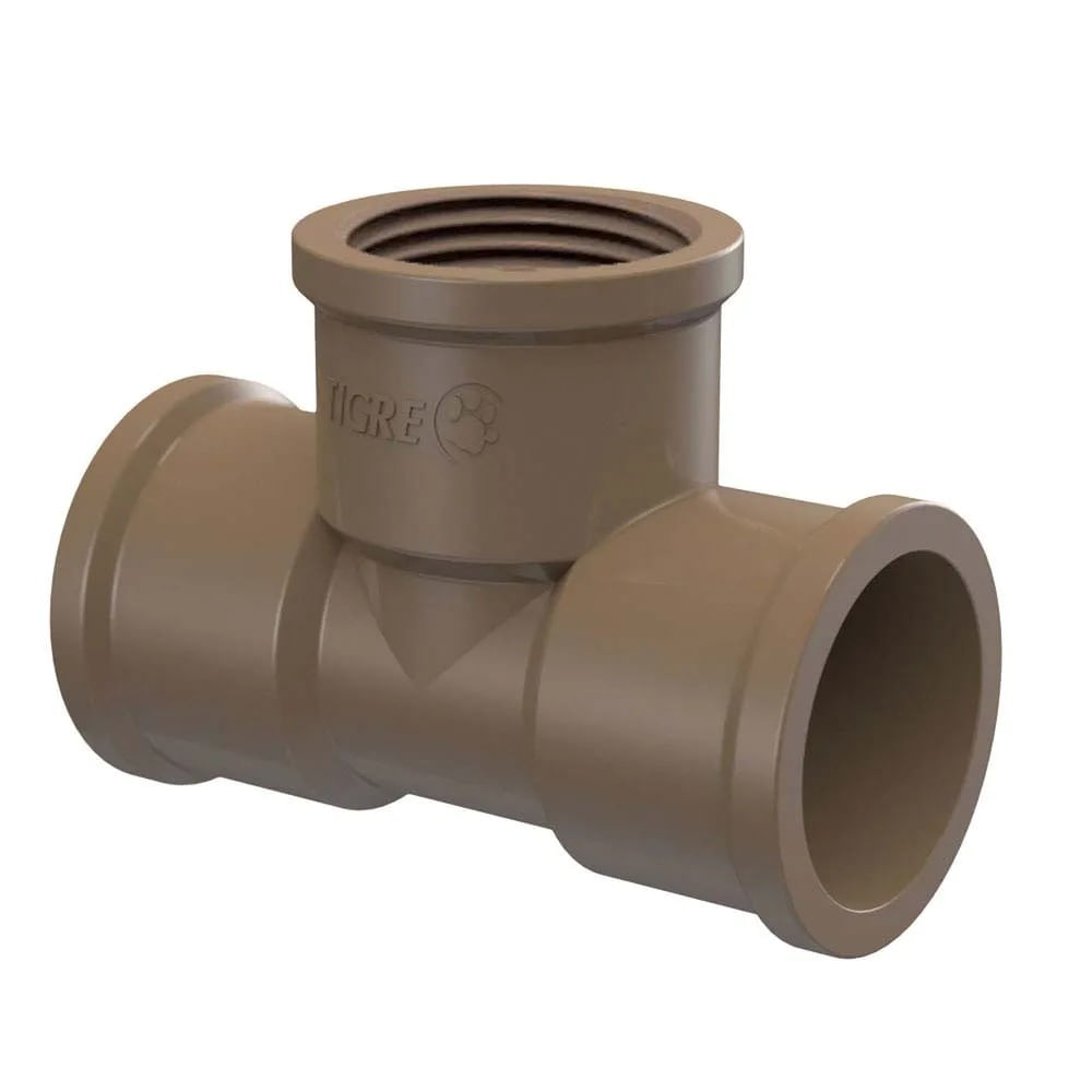Te de Redução 90° Soldável LLR Mista 25mmx1/2"Tigre