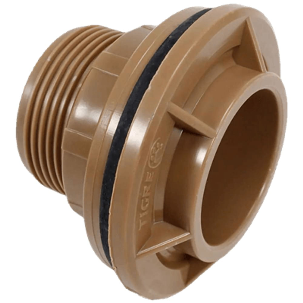 Adaptador Soldável com Flange e Anel para Caixa D'água 60mm Tigre