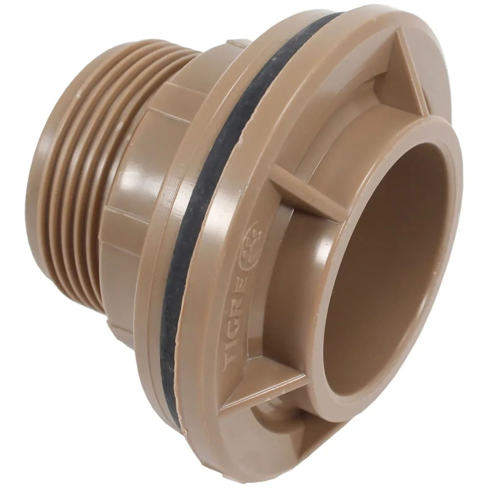 Adaptador Soldável com Flange e Anel de Vedação para Caixa D'água 50mm Tigre Adaptador Soldável Com Flange e Anel De Vedaçao Para Caixa D'água 50mm Tigre