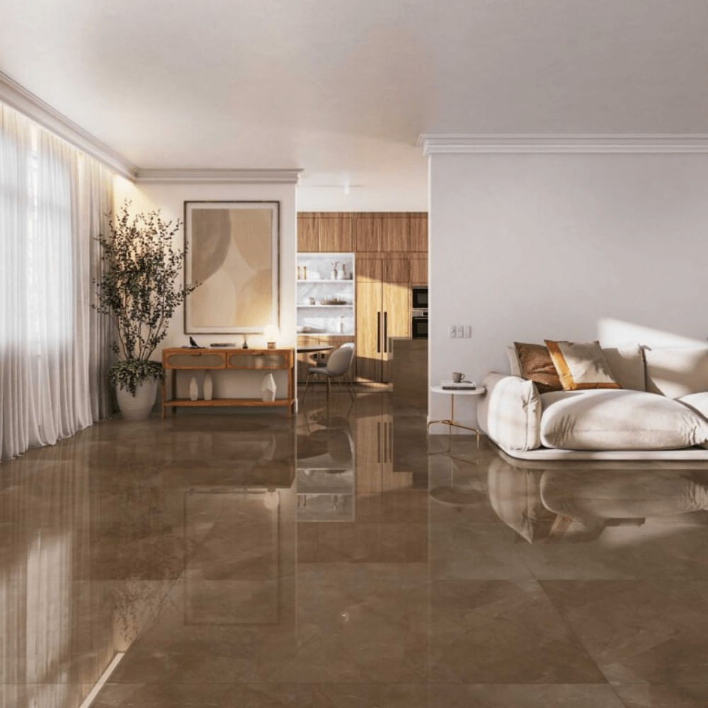 Porcelanato Esmaltado Polido Elegance Brown 60x120cm 2,2m² Incesa