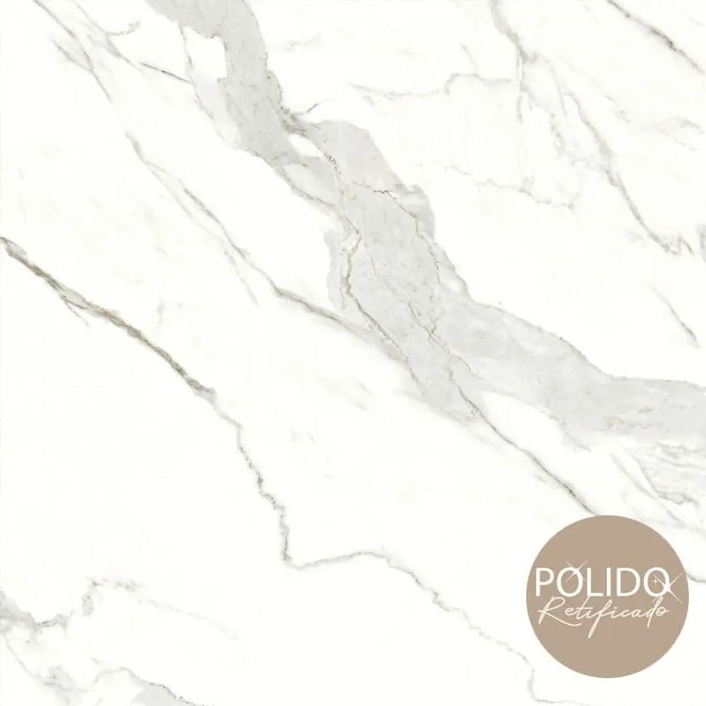 Piso Cerâmico Statuario Polido 66x66 cm Retificado Formigres 2,18 m² Piso Ceramico Statuario Polido 66X66 Retificado Cx 2,18 Extra Formigres