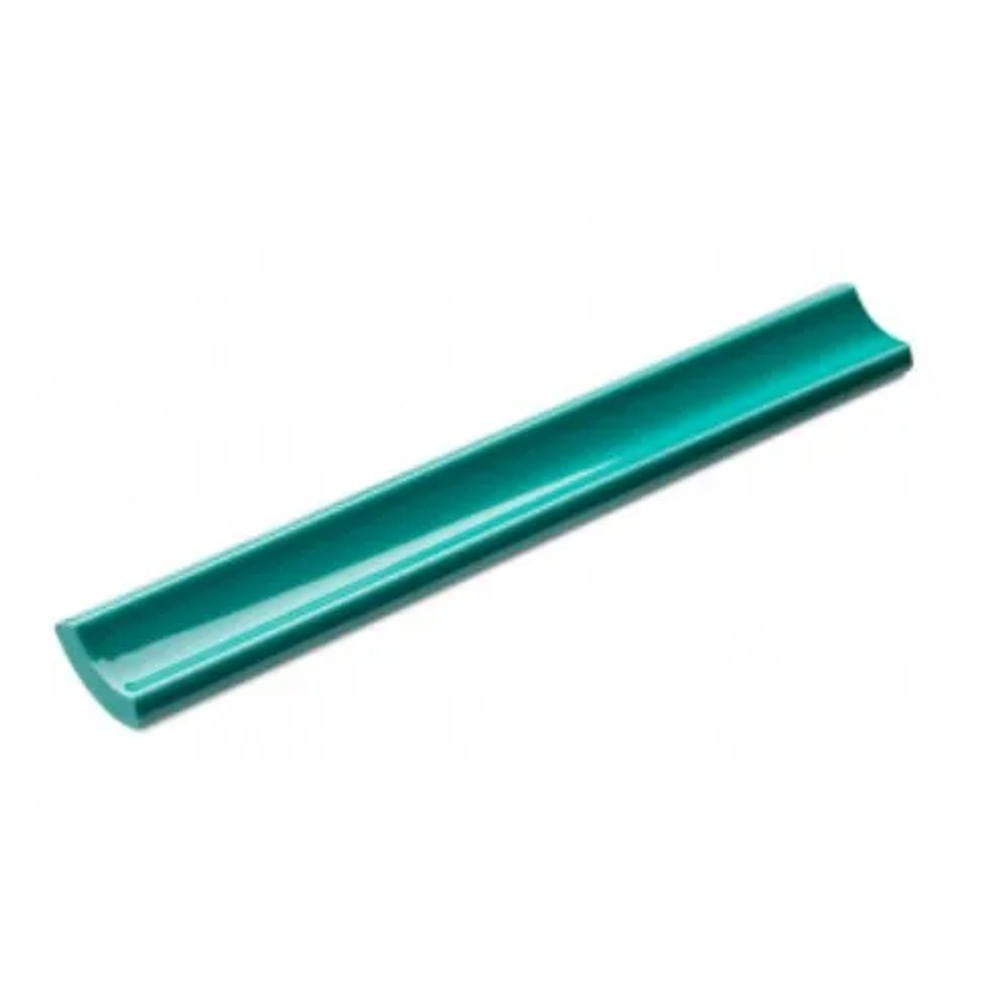 Revestimento Canaleta Interna Verde Jade 2,5x20cm Eliane - Caixa com 20 Unidades Revestimento Canaleta Interna 2,5x20cm (Caixa c/ 20 Unidades) Verde Jade Eliane