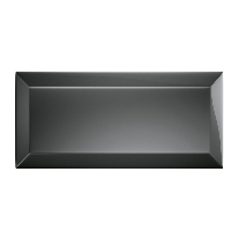 Revestimento Cerâmico Bisote Negro Brilho 7,7x15,4cm Roca 0,93m² Revestimento Bisote Negro Brilho 7,7X15,4cm Caixa com 0,93 m² Bold Roca