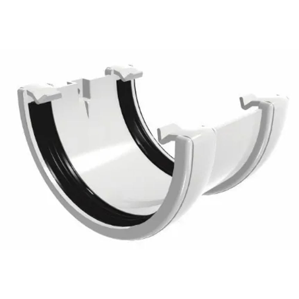 Emenda para Calha Classic em PVC Branco Odem Emenda Classic Em PVC Branco Odem