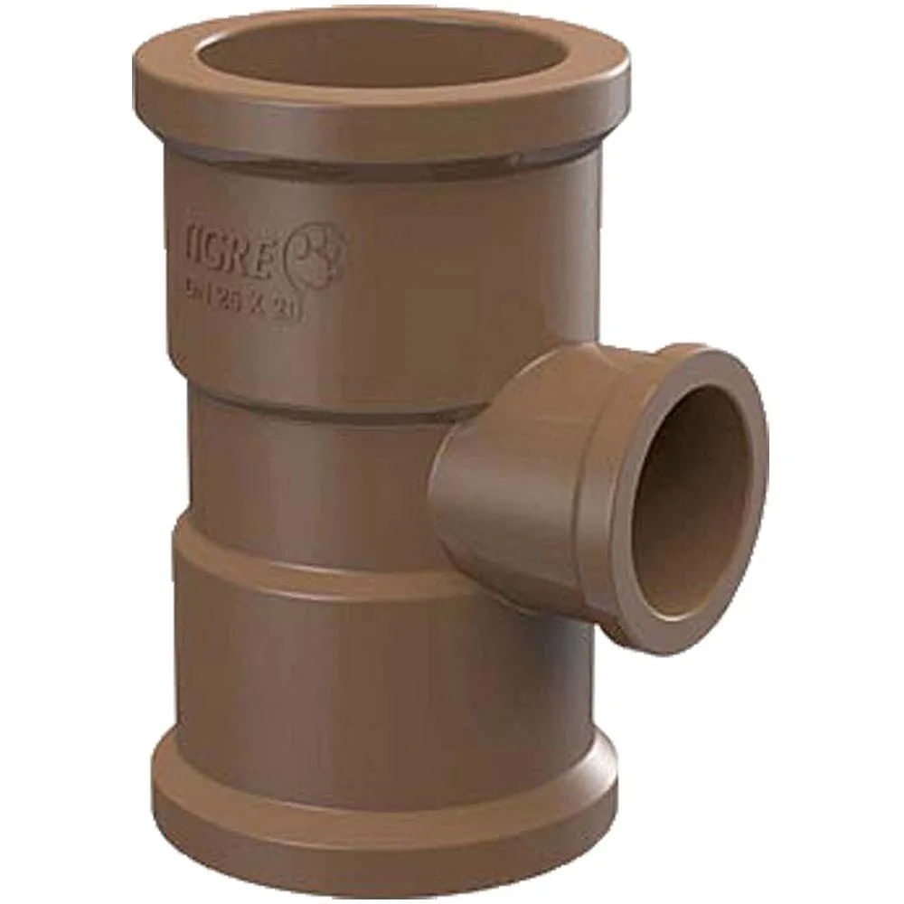 Tê de Redução 90° Soldável 25x20mm PVC Tigre Te de Redução 90° Soldável 25x20mm Tigre