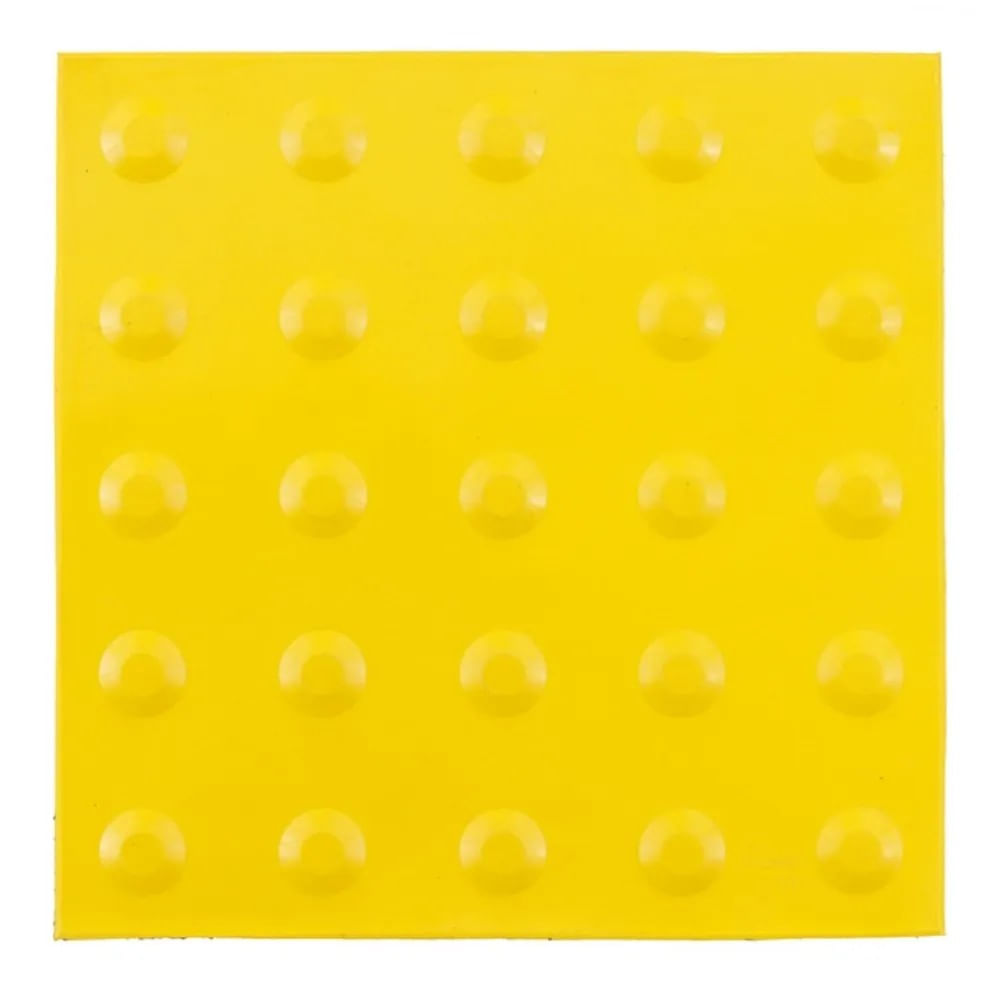 Piso Tátil Alerta 25x25cm 4 Peças Amarelo Daud Piso Tatil Alerta 25x25cm 4 Peças Amarelo Daud