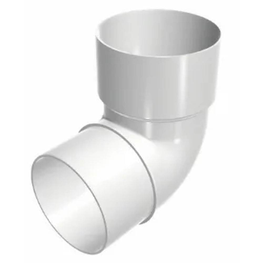 Joelho 87° para Calha de Chuva Classic PVC Branco Odem Joelho Classic Em PVC 87° Branco Odem
